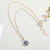 Necklaces for Women New Original Turkish Devil Eye Necklace Diamond Round Blue Eyes Pendant Jewelry Gift Wholesale