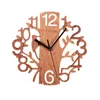 Orologi da parete Orologio in legno modello uccello silenzioso stile minimalista moderno grandi numeri arabi decorazione del soggiorno