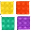 10 SZTUK / DHL MEGA JUMBO Fidget Bubble Popper Board Rainbow Tie Dye Push Pęcherzyki Palec Fun Game Stress Relief Puzzle Carabiner Klucz Pierścień Autyzm Specjalne Potomy H4237HX