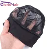 Bonnet de perruque bandeau avec pâte magique réglable 5 pièces/lot, dôme en maille de dentelle noire, filets à cheveux respirants, casquettes de tissage pour la fabrication de perruques, accessoires, outils