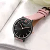 Toppmärke Curren Kvinnor Klockor Enkelt damer Japansk Lyxig Quartz Armbandsur Läder Tjej Vattentät Klocka Present Reloj Mujer 210517
