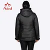 sale Winter jacket female coat short hooded plus size warm Cuffs Hairy women mane clothes Ukraine s AM-2059 211013