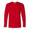 Niestandardowa bawełniana koszulka wiosna / jesień mężczyźni T-shirt domu męska z długim rękawem O-Neck Solid Color Casual T-shirty USA rozmiar XS-2XL G1222