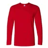 T-shirt in cotone personalizzata T-shirt da uomo primavera / autunno casa T-shirt casual da uomo a maniche lunghe in tinta unita O-collo taglia USA XS-2XL G1222