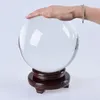 Arts et artisanat navire des États-Unis 200 mm Rare clair asiatique Quartz feng shui boule boule de cristal sphère mode décor à la maison bonne chance 210728296H