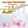 Dishes & Plates Cake Display Stand Party Wedding Decoration Desktop Afternoon Tea Birthday Dessert Fudge Wrought Iron Gold Tray