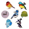 ピン、ブローチブルーレンマギーズキッチングキュートバードブローチ野生生物鳥イギリスの自然アートエナメルピン