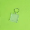 Acryl Keychain Blanks Invoegen Fotoframes en Mouldings Plastic Sleutelhangers Vierkante Rechthoek Hart Circular TX0039