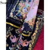 Kadın Eşofman Svoryxiu Tasarımcı Sonbahar Kış Pantolon Rahat Takım Elbise Moda Uzun Kollu Çiçek Mektup Baskı Hoodie + Iki Parçalı Set