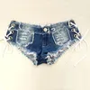 Mulheres Jeans Sexy Jeans Denim Shorts 2021 Verão Moda Moda Lace-Up Super Ladies Skinny Short Girls Mulheres