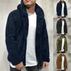 メンズジャケットのファックスファーフードパーカー冬の厚いジャケット暖かいファジィカジュアルコート快適な服ファッション男性トップソフト