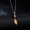 BELLEPER Faire un voeu Naturel Collier de goutte d'eau pour les amateurs de gemme de pierre penderie pendentif de charme bijoux de bijoux uniques