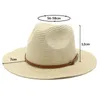 Panama Straw Hat Women sun Hats Lady ladies Spring Summer sunhat Men Wide Brim Cap mens Jazz caps Woman Fashion outdoor sea beach sunhats Man Chapeau