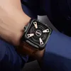 Relógio de moda masculino quartzo esporte esporte de pulseira casual impermeável design exclusivo relógio relogio masculino