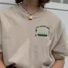 Kvinnors T-skjortor din Grow Girl Pocket Printed Shirt Green Tees Women Short Sleeve Tee Tops Fashion Cotton O-Neck Women's T-shirt