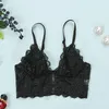 Bras Sexy Lingerieレディースブラジャーの花ブラレットトップ下着ポルノプッシュアップ女性エキゾチックなタンクトリミングハーネスビステリア