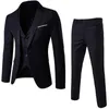 Ternos masculinos Blazers Mens Noivo desgaste smoking 3 peça terno de casamento Groomsmen homem formal negócio para homens (jaqueta + calça + colete)