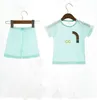 In stock HOT Designer Kids Clothing Sets Summer Baby Clothes Brand for Boys Outfits Toddler Fashion T shirt Shorts Children Suits 100% Cotton