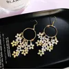 Dangle & Chandelier Fashion Boho Tassel Drop Earrings 2021 Women Orecchini Jewelry Ladies Retro Flower Silver Color Jhumka Gifts