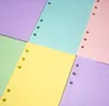 5 colori A6 fogli sfusi prodotto tinta unita notebook ricarica spirale raccoglitore all'interno della pagina planner carte di riempimento interno materiale scolastico per ufficio SN2499