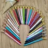 2021 22 Färg Luxury Big Crystal Diamond BallPoint Pennor Fashion School Office Supplies Ny Design Big Gem Metal Ball Pen Studentgåva