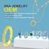 SKA personnalisé luxe femmes fiançailles sier 925 bagues s925 sterling sier bijoux bagues pour femmes