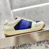 Low ggs''gg 2021 TOP Designer Stripe Shoes Mode Dirty Top Läder Snörning Tennissko Tyg Canvas Sport Casual Män Kvinnor Screener Webb