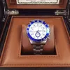 SUPERCLONE Datejust r Ol Ey Mens 40mm Watch Master All'ingrosso e al dettaglio in acciaio inossidabile pieghevole Beacon in ceramica Vetro zaffiro Quattro aghi Timing