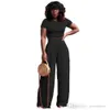 Womens Wide Leg Pants Suits Short Sleeve T-shirts Fashion Two Piece Sports Tracksuits Casual Summer and Autumn Clothing S-xxl