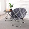 Couverture de chaise soucoupe ronde Stretch Moon pour salon Spandex Camping couvre lavable siège Case décor à la maison