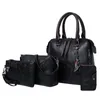 4Pcs Women Vintage Set Tote Handbag Shoulder Bag Messenger Blosa Day Clutch Four Pieces Crossbody Duffel Bags301T