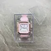 Orologio impermeabile da 30 m al quarzo da donna con cinturino in silicone color gelatina