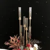Metal Candlesticks Flower Vases Candle Holders Wedding Table Centerpieces Candelabra Pillar Stands Party Decor Road Lead EEA484-1