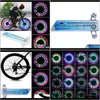 Światła 1 PC Lekki Rowerowy Kolorowe LED Bike Opon Wheel Opon Wheel Spoke Lampa Outdoor Rowerowa Akcesoria1 H5E1P GMGAN