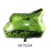 Train aluminum foil balloon cartoon shape Tank car fire truck ambulance bulldozer school bus transportation children's toys