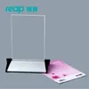 Reap Aulard Acrylic T-Form Настольный знак Может быть вращения Держатель Держатель Карта Дисплей Стенд Таблица Меню Сервис Сервис Метадка Office Club Ресторан