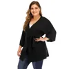 Femmes tricots grande taille Cardigan femmes 2022 automne hiver trois quarts manches pull en tricot avec ceinture femme ample surdimensionné pull veste