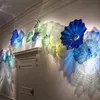 Placas de vidro de Murano das lâmpadas nórdicas para a decoração da parede azul cerceta colorida mão do mar Mediterrâneo feito a lâmpada montada abstrata