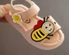 Baby Girl Sandals Summer Shoes Cute Bee Princess Toddler Sandals Girl Flat Soft Sole Antiskid Infant Kids Shoes Pink 15-25# 210713