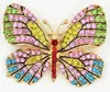 Pins, broches adorável colorido borboleta broche luxo vendendo cristais coloridos mulheres pinos jóias para casamento