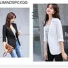Women Summer Clothes 2021 Spring Korean Coat Cotton Linen Female Long Plus Size 5xl Loose Casual Fashion Blazer Suit Collar Women's Suits &