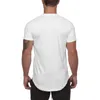 Marque Hommes T-shirt Bodybuilding Vêtements Fitness Hommes Tops Maille À Séchage Rapide Serré T-shirt Juste Gym À Manches Courtes T-shirt homme 210421