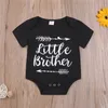 Baby spädbarn pojke kläder romper flicka brev utskrift kortärmad rompers babys klättring 100% bomull sommarduk zyy878