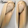 Whole 613 blonde color brazilian Lace Front Wigs with Baby Hair Straight Glueless synthetic Lace Wigs with Pre Plucked For Wom76825441105