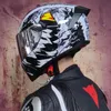 Casques de moto Motorfiets Integraalhelm Racing Klassieke Kraag Helmen Met Dubbele Lens Motocicleta Hoofddeksels Casque Casco Capacete