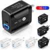 18W PD Type C Charger QC3.0 EU US UK UK USB C WALL AGRGERS ADAPTER FOR IPHON