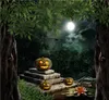 Decoração de festa Halloween cenário Tombstone Moon Pumpkin Black Hut Lantern Birthday Birthday Pograph Background for Po Studio Pophone