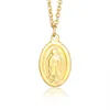 성모 마리아 목걸이 여성 펜던트 Virgen de Gold Color Guadalupe 카톨릭 선물의 저희 레이디