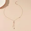 Pendant Necklaces Fashion Star Moon Tassel Necklace Charming Gold Long Chain Accessories For Women Elegant Wedding Party Jewelry