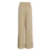 Pantaloni larghi casual a gamba larga Pantaloni a lunghezza intera in chiffon a vita alta femminile con moda donna primavera 210521